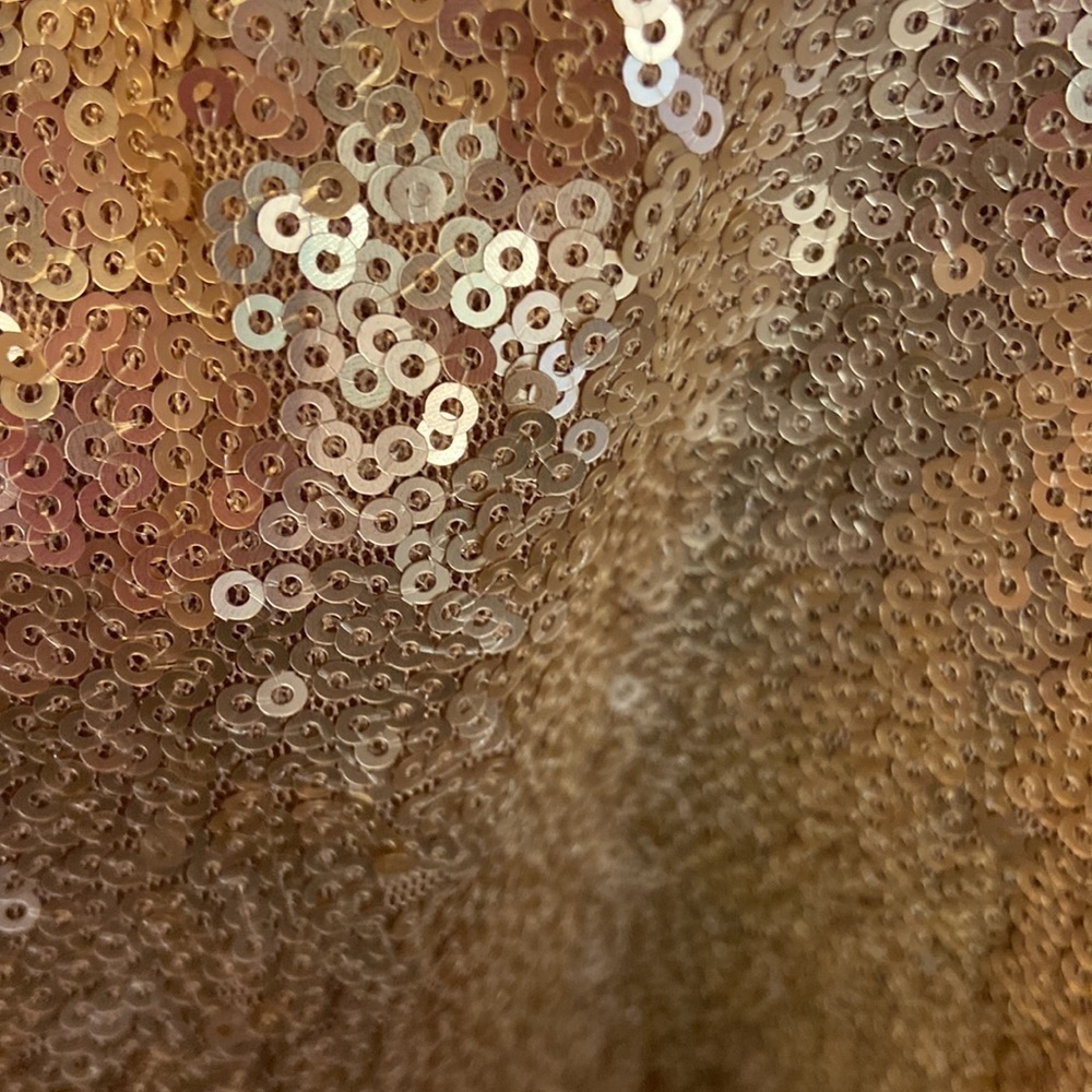 Lulus Sequin Dress New Years Party Sleeveless Rose Gold Bronze Slouch Back S - Picture 8 of 10